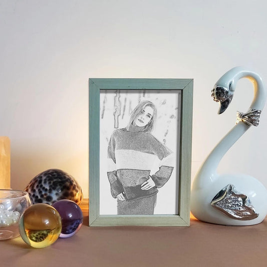 Personalised LED Sketch Photo Frame | Magic Mirror Gift