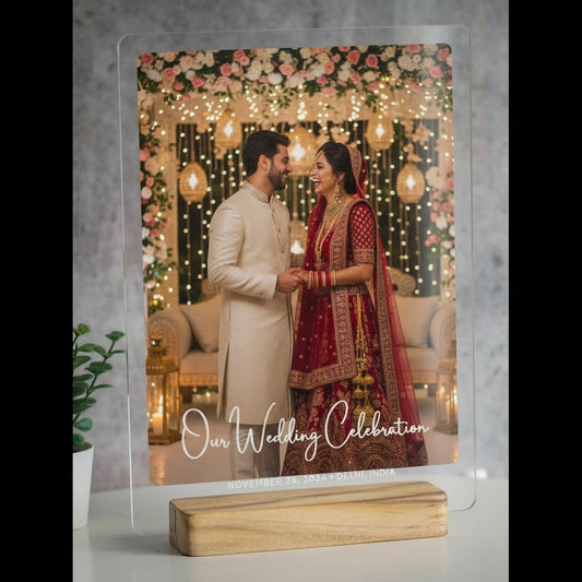 Custom Acrylic Photo Frame | Personalised Couple Gift (5 Designs)
