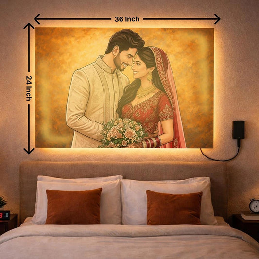 Soulmate Shine | Personalised Wooden LED Photo Frame