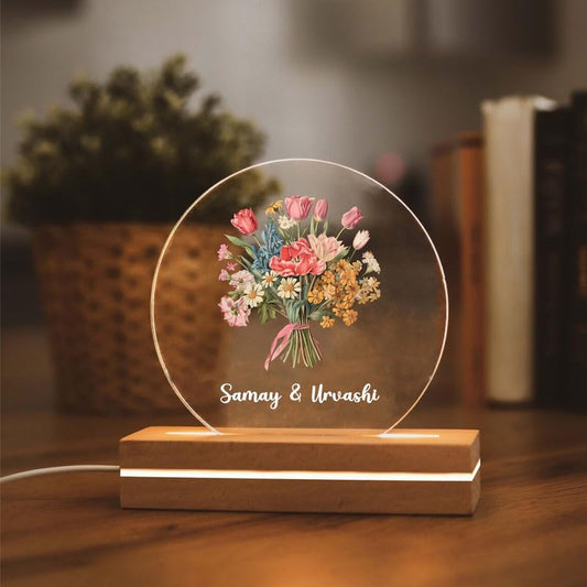Personalised LED Photo Lamp for Couples | Design 5