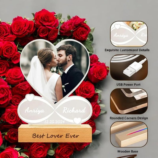 Custom LED Photo Frame | Anniversary & Wedding Gift