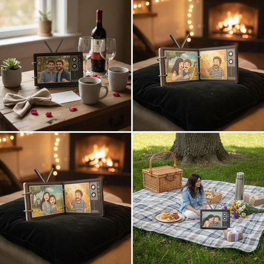 Personalized 5-Photo Album | Custom Couple Gift with Ghibli-Style Art