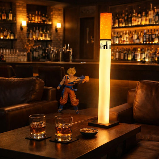 Orange & White LED Floor Lamp | Ambient Home Décor