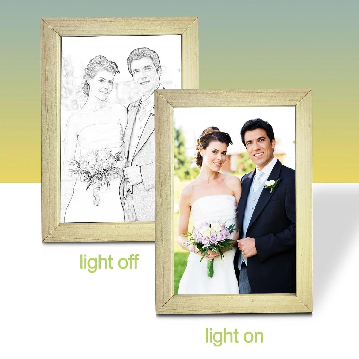 Personalised LED Sketch Photo Frame | Magic Mirror Gift