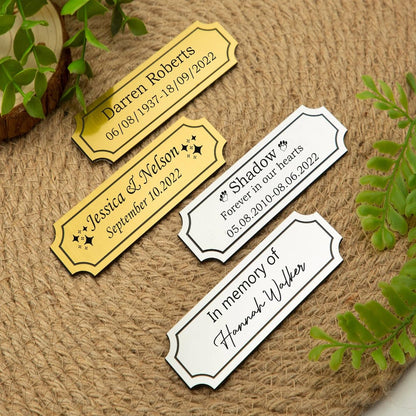 Personalized Acrylic Name Plate | Custom Gold Name Sign for Home