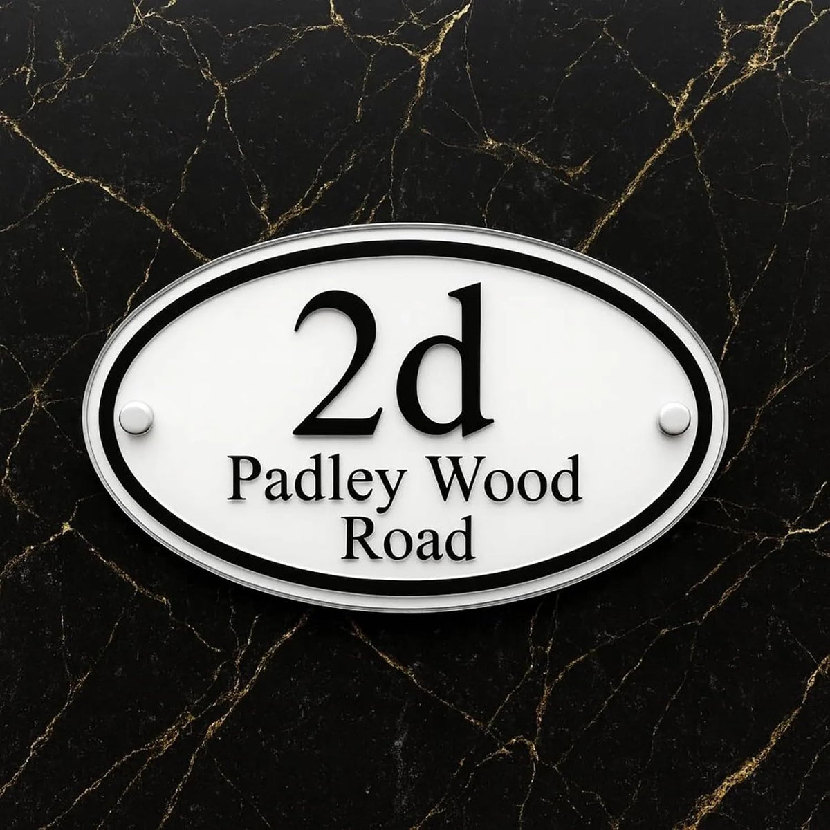 Custom Oval Name Plate for Home Door | Personalized House Sign