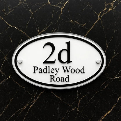 Custom Oval Name Plate for Home Door | Personalized House Sign