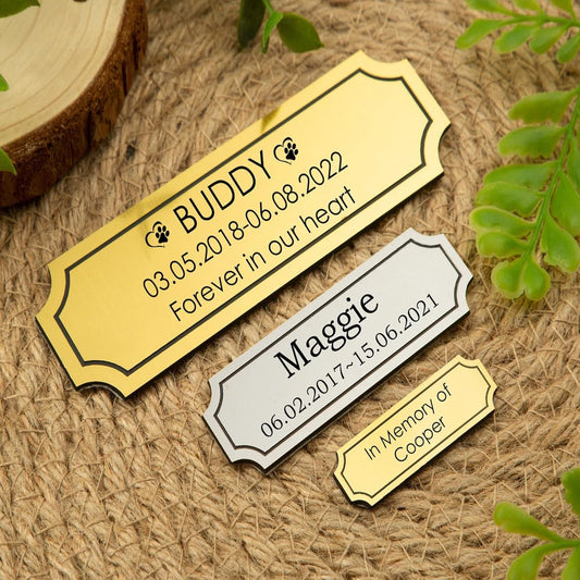 Personalized Acrylic Name Plate | Custom Gold Name Sign for Home