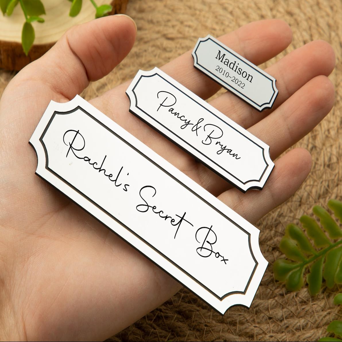 Personalized Acrylic Name Plate | Custom Gold Name Sign for Home
