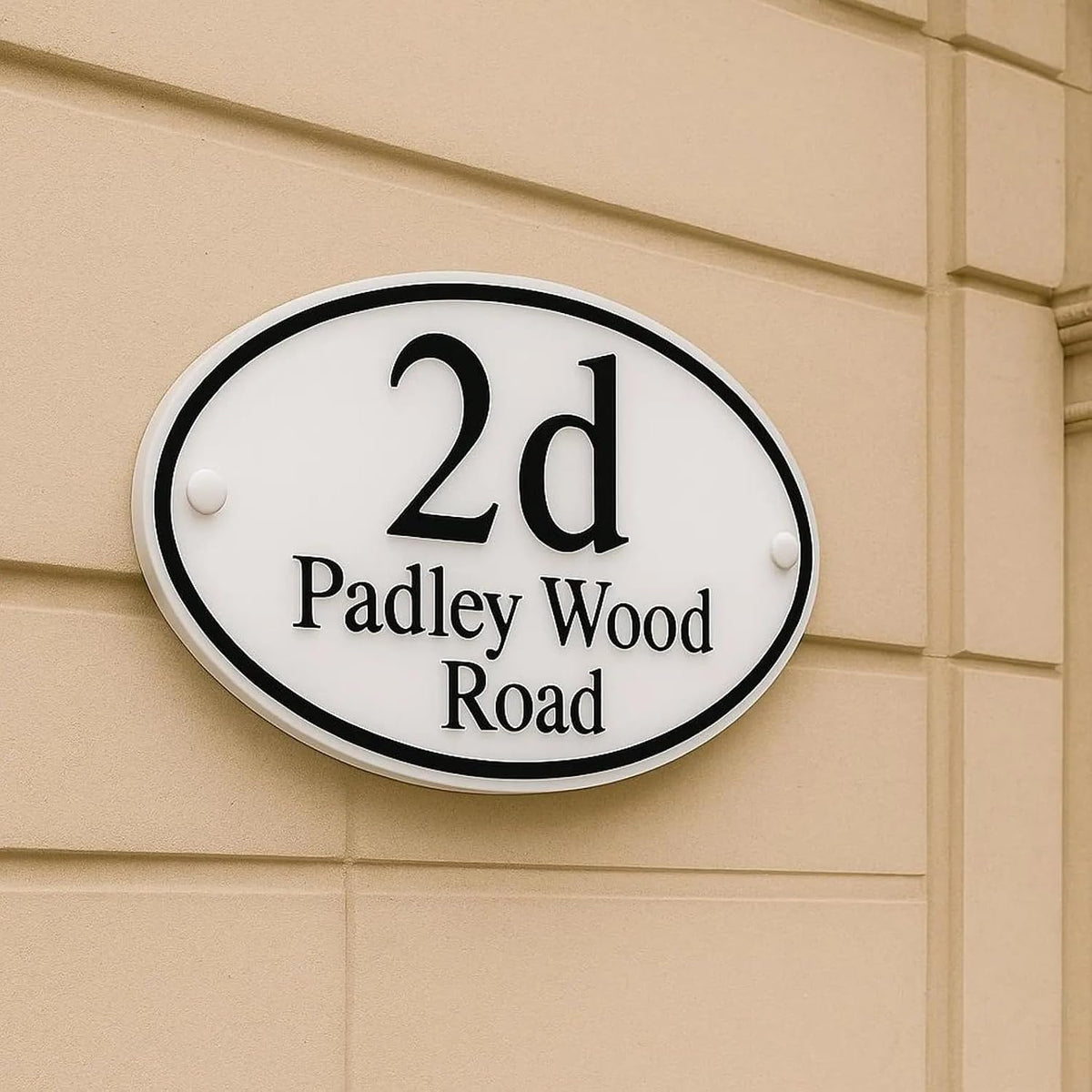 Custom Oval Name Plate for Home Door | Personalized House Sign