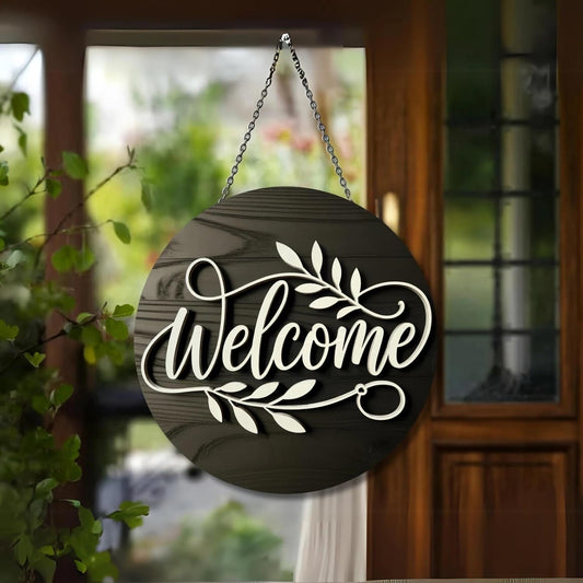 Personalized Acrylic House Name Plate | Round Outdoor Name Board