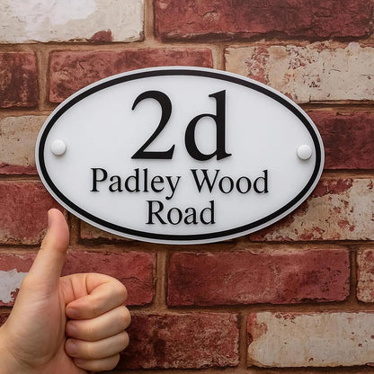 Custom Oval Name Plate for Home Door | Personalized House Sign