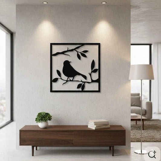 Couple Tree MDF Wall Art | Set of 3 Black Panels