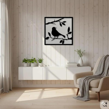 Couple Tree MDF Wall Art | Set of 3 Black Panels