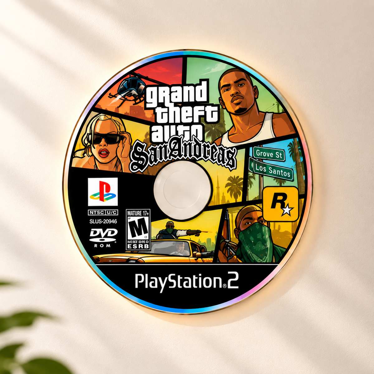 Gaming CD Wall Art | Retro San Andreas Inspired Decor