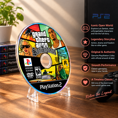 Gaming CD Wall Art | Retro San Andreas Inspired Decor