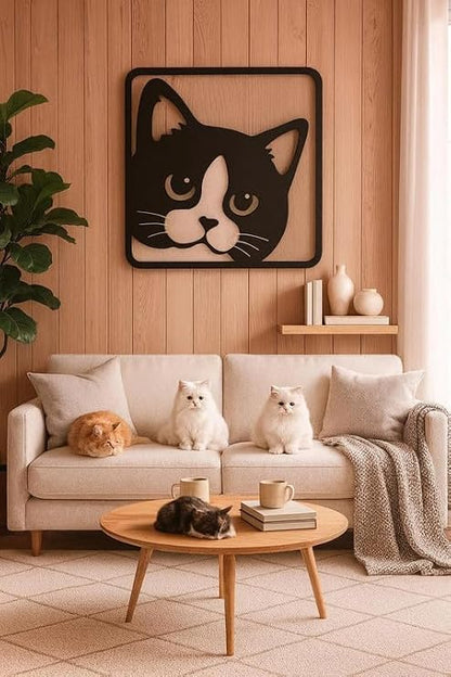 Couple Tree MDF Wall Art | Set of 3 Black Panels