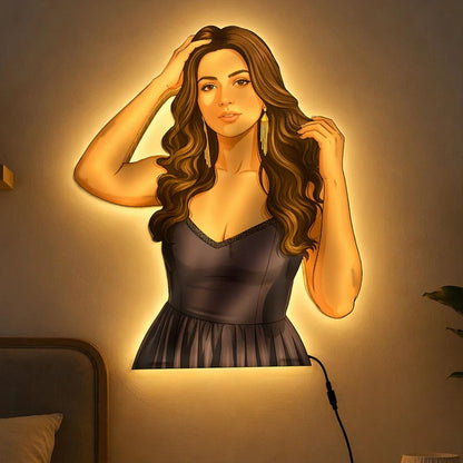 Dream Diva | Personalised Wooden LED Photo Cutout