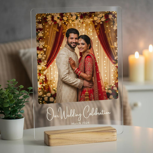Custom Acrylic Photo Frame | Personalised Couple Gift (5 Designs)