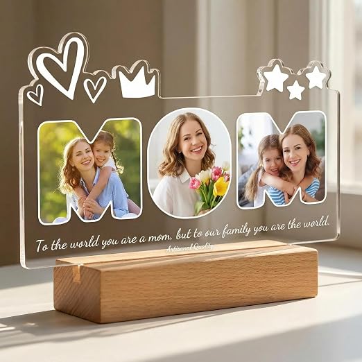 Personalized Mum Photo Collage LED Lamp | Acrylic Night Light