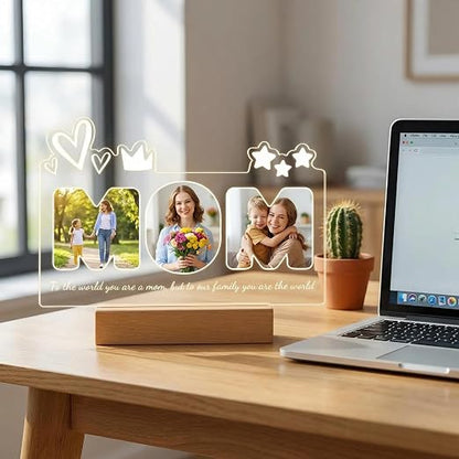 Personalized Mum Photo Collage LED Lamp | Acrylic Night Light