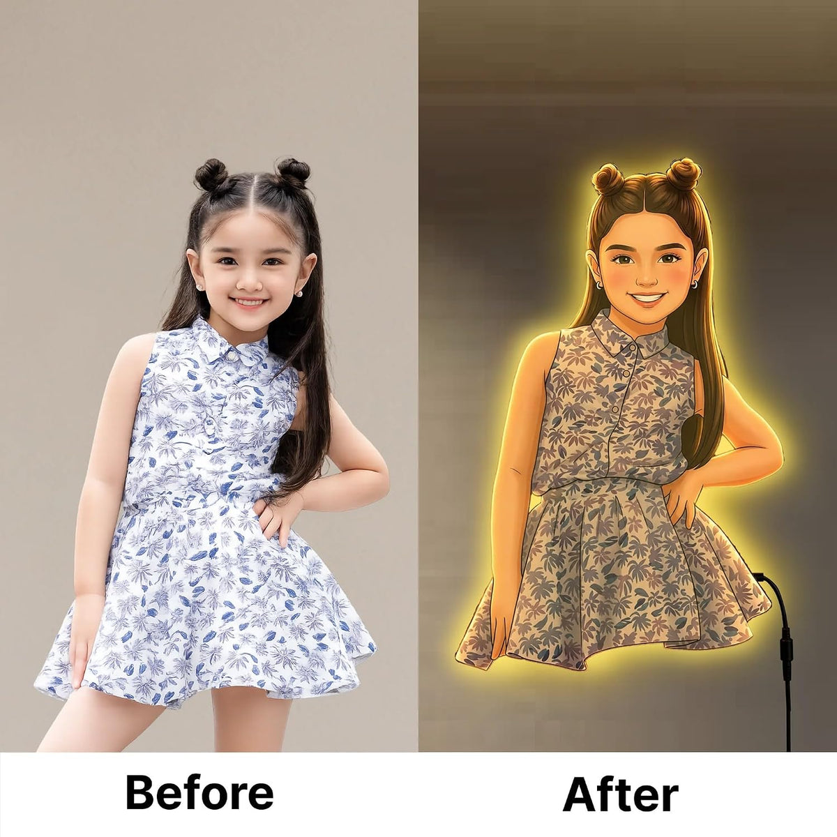 Dream Diva | Personalised Wooden LED Photo Cutout