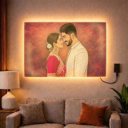 Soulmate Shine | Personalised Wooden LED Photo Frame