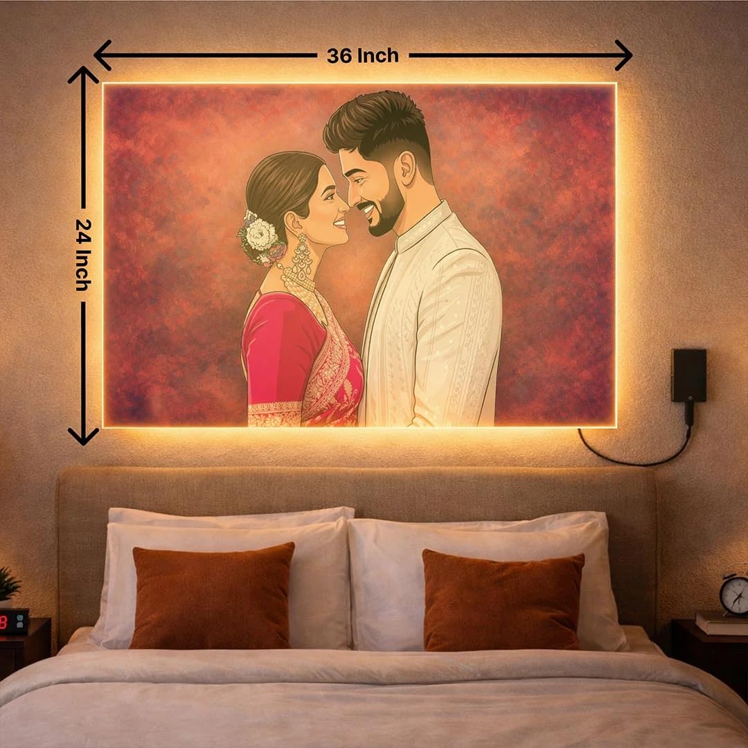 Soulmate Shine | Personalised Wooden LED Photo Frame
