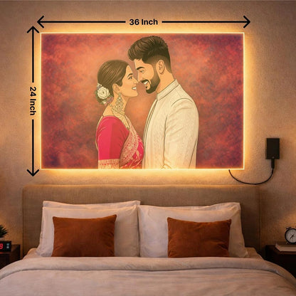 Soulmate Shine | Personalised Wooden LED Photo Frame