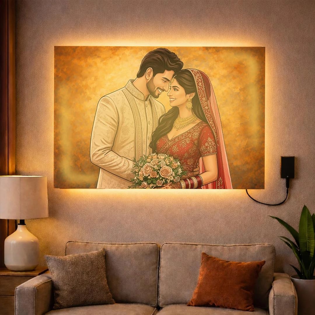 Soulmate Shine | Personalised Wooden LED Photo Frame