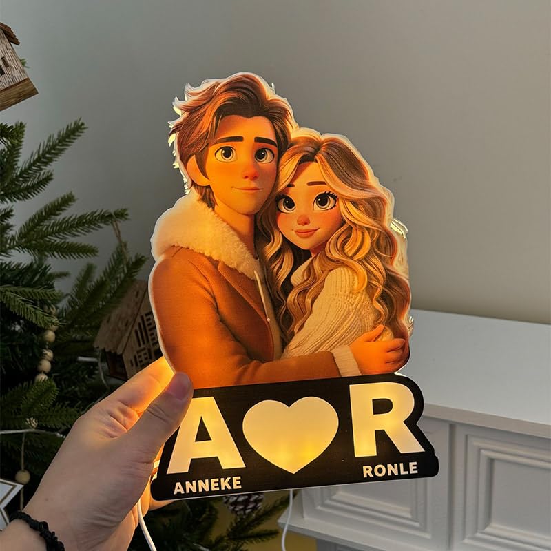 Personalized Anime Couple Lamp | Perfect Anniversary & Birthday Gift