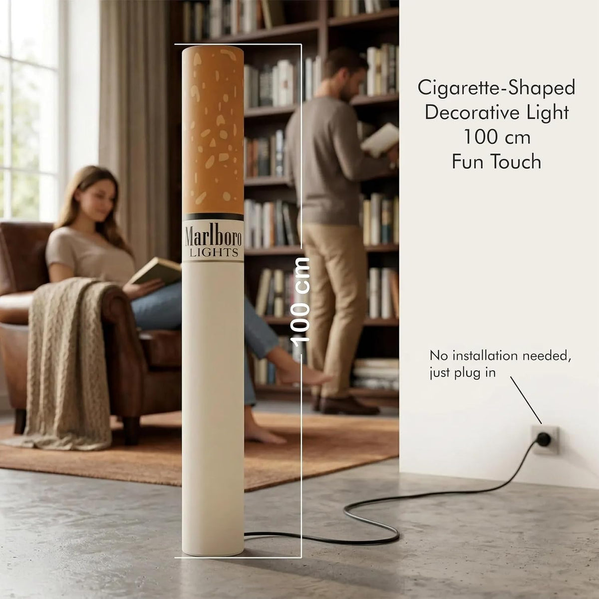 Orange & White LED Floor Lamp | Ambient Home Décor