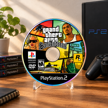 Gaming CD Wall Art | Retro San Andreas Inspired Decor