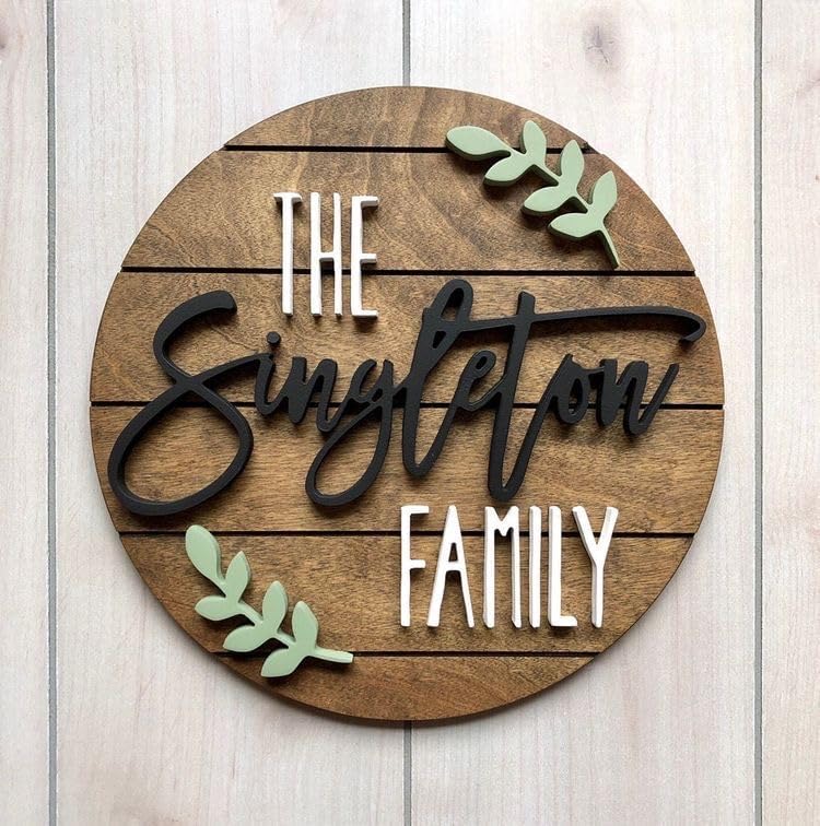 Personalised Name Board | Wooden Entrance Nameplate