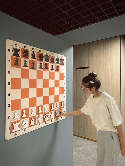 3D Magnetic Chess Wall Decor | Wall-Mounted Chess Board with Magnetic Pieces