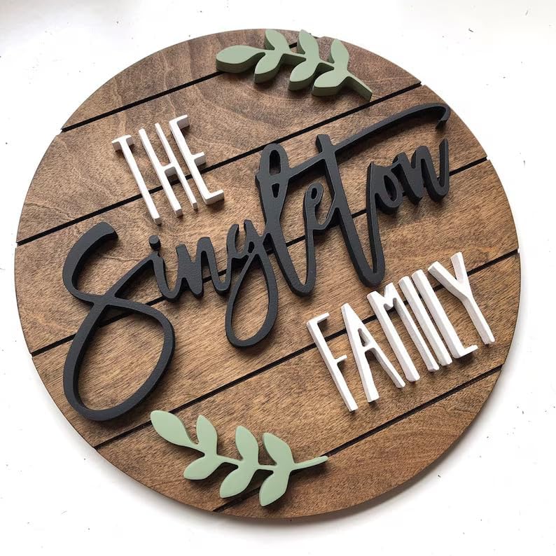 Personalised Name Board | Wooden Entrance Nameplate