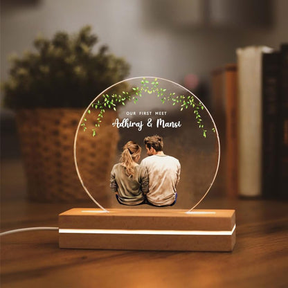 Personalised LED Photo Lamp for Couples | Design 5