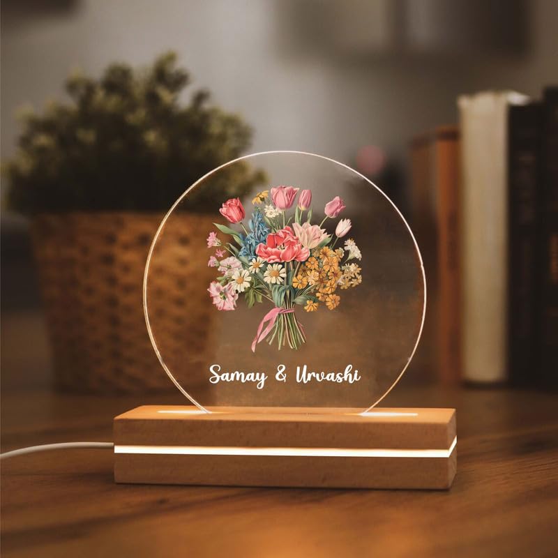 Personalised LED Photo Lamp for Couples | Design 5