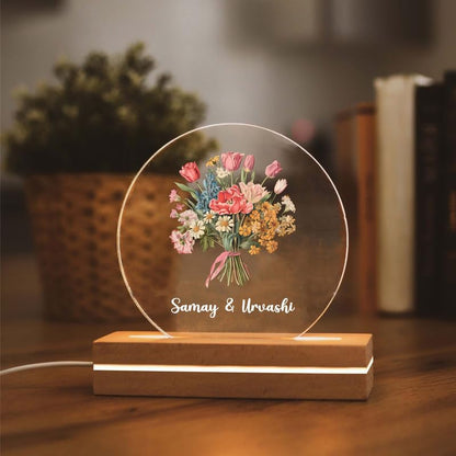 Personalised LED Photo Lamp for Couples | Design 5