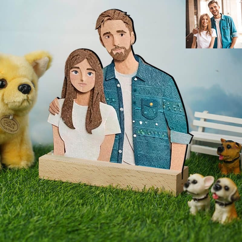 Personalized Anime Couple Lamp | Perfect Anniversary & Birthday Gift