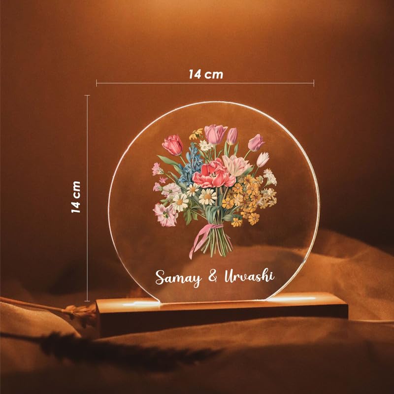 Personalised LED Photo Lamp for Couples | Design 5
