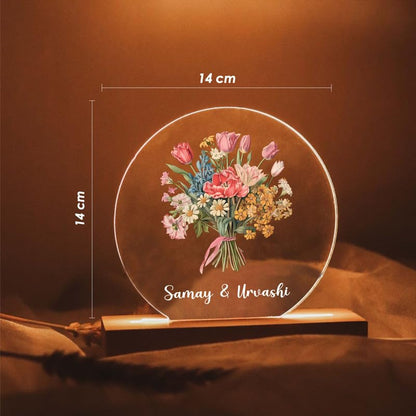 Personalised LED Photo Lamp for Couples | Design 5