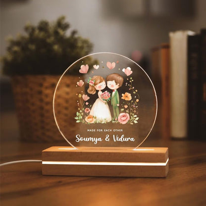 Personalised LED Photo Lamp for Couples | Design 5