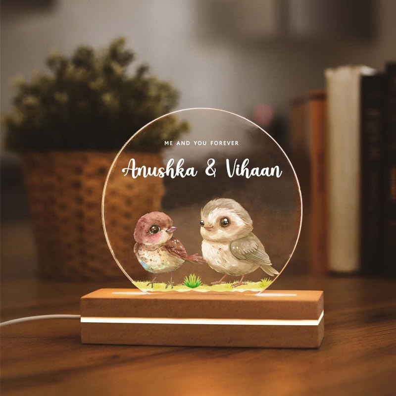 Personalised LED Photo Lamp for Couples | Design 5