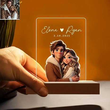 Personalized Anime Couple Lamp | Perfect Anniversary & Birthday Gift