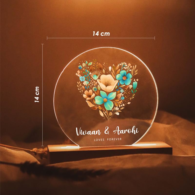 Personalised LED Photo Lamp for Couples | Design 5