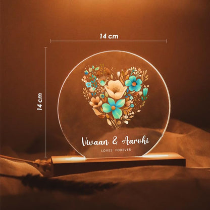 Personalised LED Photo Lamp for Couples | Design 5
