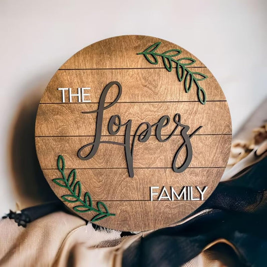Personalised Name Board | Wooden Entrance Nameplate