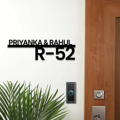 Personalised Laser Cut Name Plate for Home Entrance