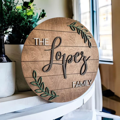 Personalised Name Board | Wooden Entrance Nameplate
